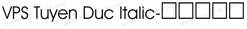 VPS Tuyen Duc Italic字体转换